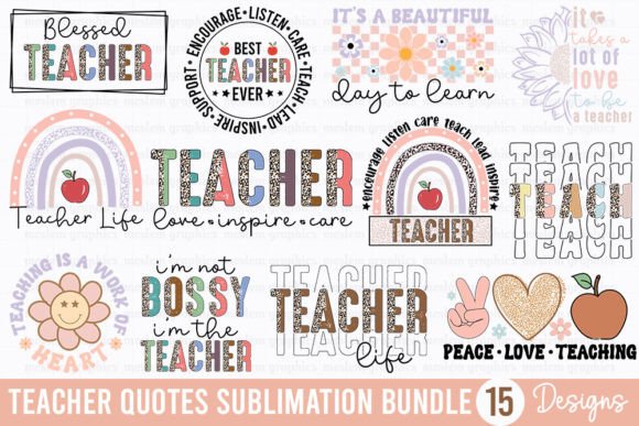 Download Teacher Quotes Retro SVG Bundle. - Svg bundle Collection
