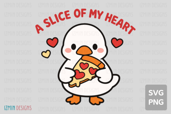 Download Cute Goose Pizza Love Valentine Design - Premium Bundle