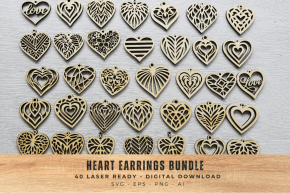 Download Heart Earring SVG Bundle - Svg bundle Collection