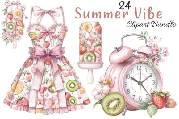 Download Watercolor Summer Vibe Clipart - Premium Resources