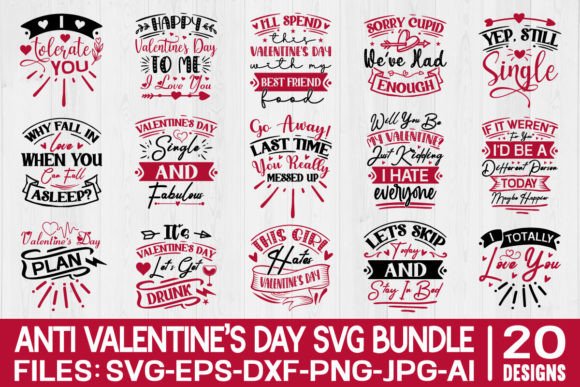 Download Anti Valentine’s Day SVG Bundle - Svg bundle Collection