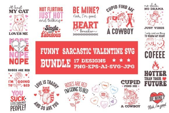 Download Funny &amp; Sarcastic Valentine SVG Bundle - Svg bundle Collection