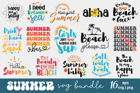 Download Summer Beach Sayings Retro Svg Bundle - Svg bundle Collection
