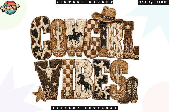 Download Cowgirl Vibes Western Patchwork PNG - Vibe Collection