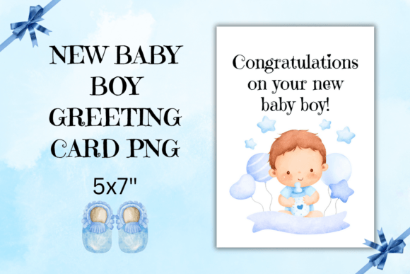 Download NEW BABY BOY PRINTABLE PNG GREETING CARD - Printable png greeting card Collection