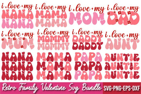 Download Retro Family Valentine's SVG Bundle - Svg bundle Collection