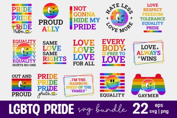 Download LGBTQ Pride Month Cute Retro SVG Bundle - Svg bundle Collection