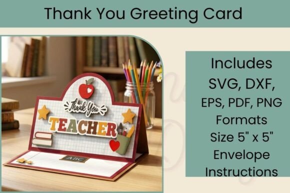 Download Teacher Thank You Card SVG - Premium Bundle