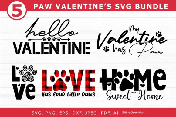 Download Dog Cat Paw Valentines SVG Bundle - Svg bundle Collection