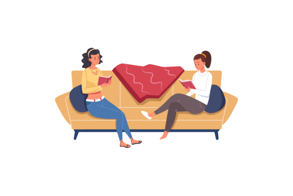 Download Girlfriends with Books on Couch. Home Re - Girlfriends Collection